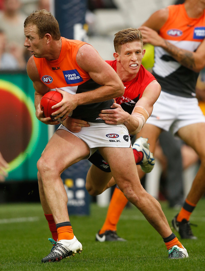 AFL 2016 Rd 01 - Melbourne v GWS Giants Steve Johnson was good but could have better in his first outing for the Giants - ${keywords}